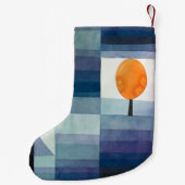 ポールクレー抽象芸術ツリーブルー絵画ズ スモールクリスマスストッキング (裏面)