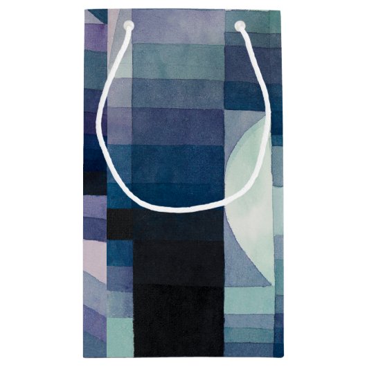 ポールクレー抽象芸術ツリーブルー絵画ズ スモールペーパーバッグ (裏面)