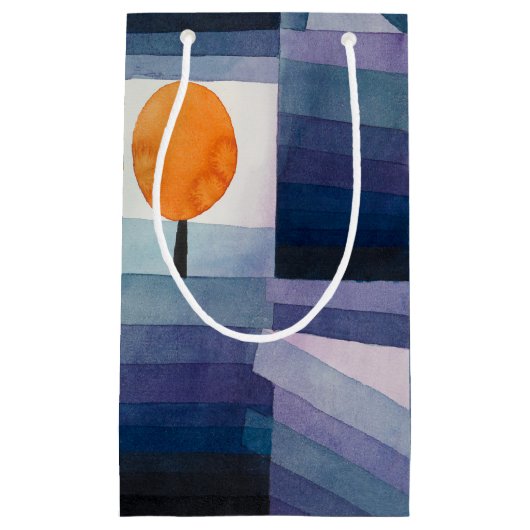 ポールクレー抽象芸術ツリーブルー絵画ズ スモールペーパーバッグ (正面)