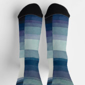 ポールクレー抽象芸術ツリーブルー絵画ズ ソックス (上部)