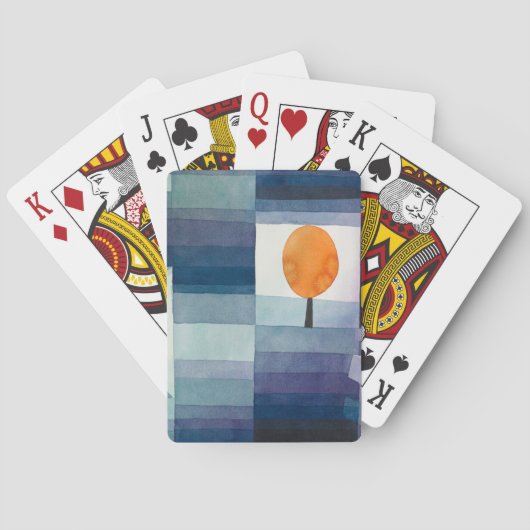 ポールクレー抽象芸術ツリーブルー絵画ズ トランプ (裏面)
