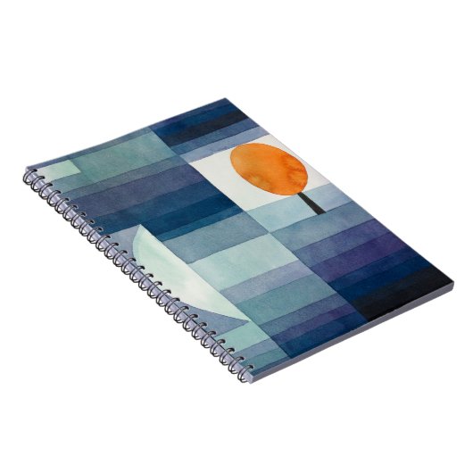 ポールクレー抽象芸術ツリーブルー絵画ズ ノートブック (右側)