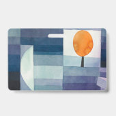 ポールクレー抽象芸術ツリーブルー絵画ズ バッジ (裏面)