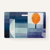 ポールクレー抽象芸術ツリーブルー絵画ズ バッジ (裏面)