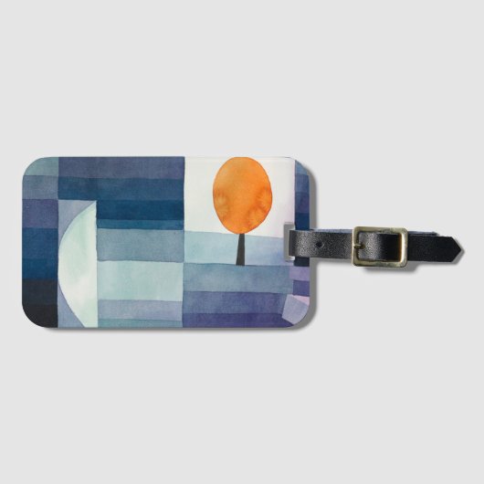 ポールクレー抽象芸術ツリーブルー絵画ズ ラゲッジタグ (正面横)