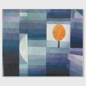 ポールクレー抽象芸術ツリーブルー絵画ズ ラッピングペーパー (フラット)