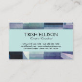 ポールクレー抽象芸術ツリーブルー絵画ズ 名刺 (裏面)