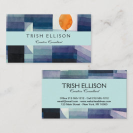 ポールクレー抽象芸術ツリーブルー絵画ズ 名刺