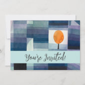 ポールクレー抽象芸術ツリーブルー絵画ズ 招待状 (正面)