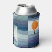 ポールクレー抽象芸術ツリーブルー絵画ズ 缶クーラー (缶正面)