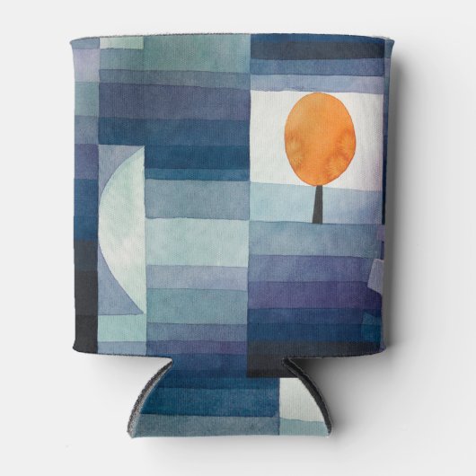 ポールクレー抽象芸術ツリーブルー絵画ズ 缶クーラー (正面)