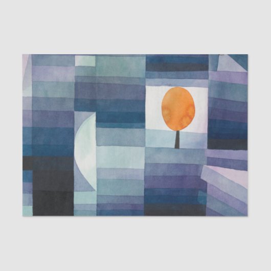 ポールクレー抽象芸術ツリーブルー絵画ズ 薄葉紙 (正面)