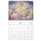 ポールクレー抽象芸術幾何学模様 カレンダー (1月 2027)