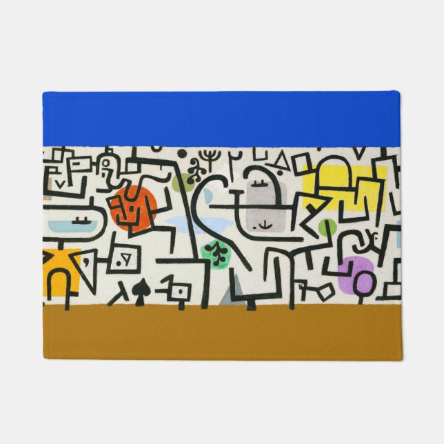 ポールクレー抽象芸術表現主義リッチハーバー ドアマット (正面)