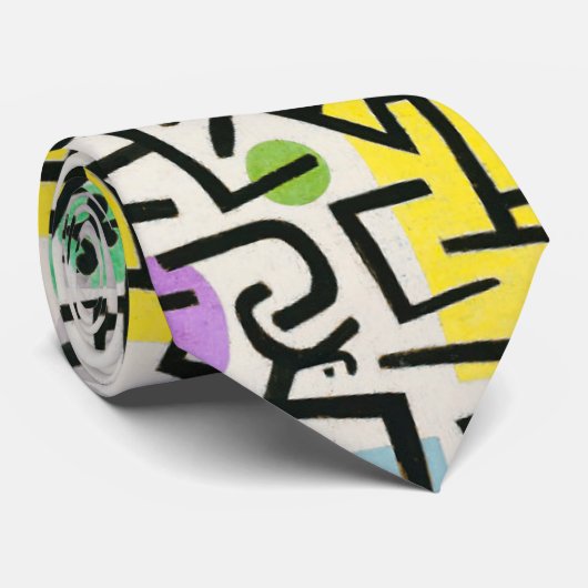 ポールクレー抽象芸術表現主義リッチハーバー ネクタイ (ロール)