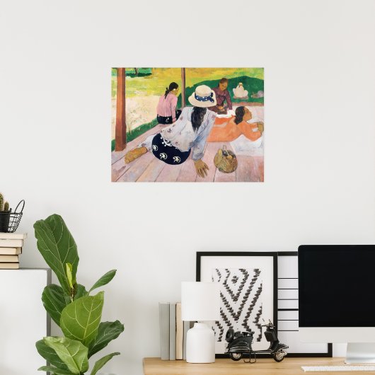 ポールゴーギンシエスタ絵画ズアートプリント ポスター (ホームオフィス)