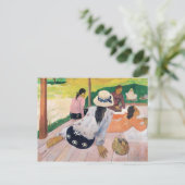 ポールゴーギンシエスタ絵画ズアートプリント ポストカード (スタンド正面)