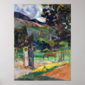 ポールゴーギンタヒチアンの風景 ポスター (正面)