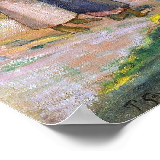 ポールゴーギンタヒチアンの風景 ポスター (角)