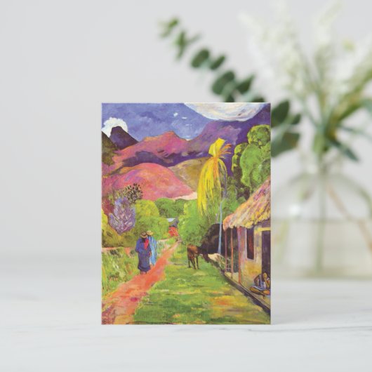 ポールゴーギンロードインタヒチヴィンテージファインアート ポストカード (スタンド正面)