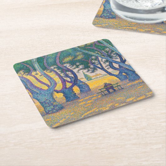 ポールシニャック – プレースデリスサントロペ スクエアペーパーコースター (アングル)