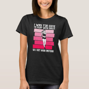ポールジャンパー女の子およびポールボールトジャンプアスリート1 Tシャツ