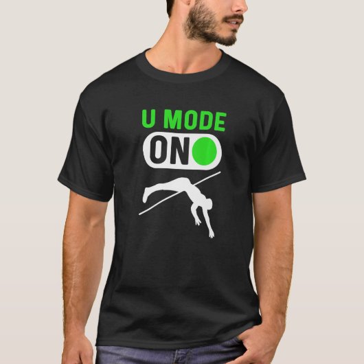 ポールジャンプ極ヴォールト上のUモード Tシャツ (正面)