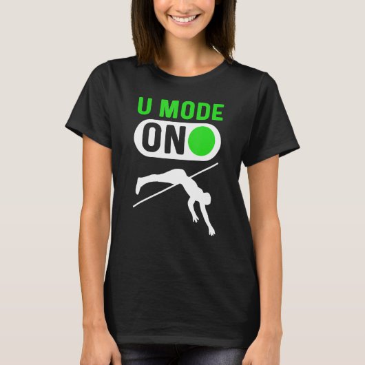 ポールジャンプ極ヴォールト上のUモード Tシャツ (正面)