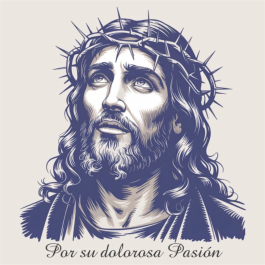 ポールスドルロサパシオン – イエスのポートレート シール (正面)