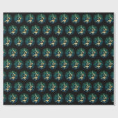 ポールスポーツダンスフィットネスマンダラフラワーグリーンブルー ラッピングペーパー (フラット)