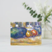 ポールセザンヌスチルライフスイカザクロ ポストカード (スタンド正面)