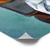 ポールセザンヌスティルライフ・リンゴとプリムローズ ポスター (角)