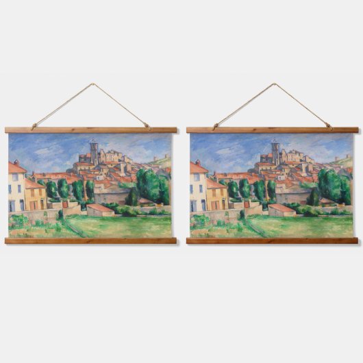 ポールセザンヌセザンヌ絵を描ズセザンヌガルダン 吊り下げ型タペストリー (ダブル)