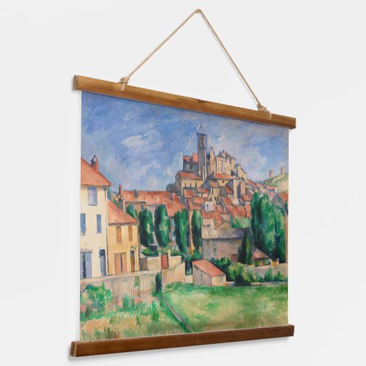 ポールセザンヌセザンヌ絵を描ズセザンヌガルダン 吊り下げ型タペストリー (傾斜あり)