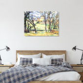 ポールセザンヌツリーズハウシズザジャスデブーファン キャンバスプリント (インサイチュ (寝室))