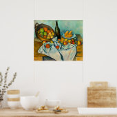 ポールセザンヌフランスののリンゴの静物籠 ポスター (キッチン)