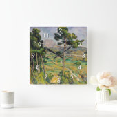 ポールセザンヌモンサントヴィクトワール&ビダクト スクエア壁時計 (ホーム)