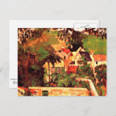 ポールセザンヌ絵画ズ、オーヴェースの風景 ポストカード (正面/裏面)