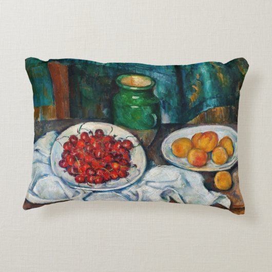 ポールセザンヌ-さくらんぼとピーチとの静物生活 アクセントクッション (裏面)