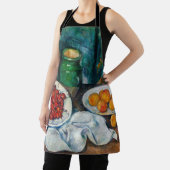 ポールセザンヌ-さくらんぼとピーチとの静物生活 エプロン (インサイチュ)