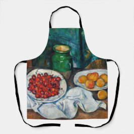 ポールセザンヌ-さくらんぼとピーチとの静物生活 エプロン