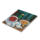 ポールセザンヌ-さくらんぼとピーチとの静物生活 タイル (側面)