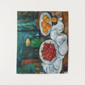 ポールセザンヌ-さくらんぼとピーチとの静物生活 タペストリー (正面)