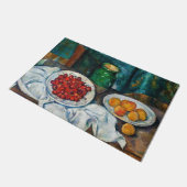 ポールセザンヌ-さくらんぼとピーチとの静物生活 ドアマット (アングル)