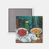 ポールセザンヌ-さくらんぼとピーチとの静物生活 マグネット (正面/裏面)