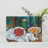 ポールセザンヌ-さくらんぼとピーチとの静物生活 招待状 (スタンド正面)