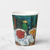 ポールセザンヌ-さくらんぼとピーチとの静物生活 紙コップ (裏面)