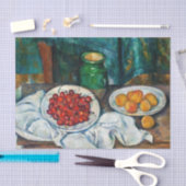 ポールセザンヌ-さくらんぼとピーチとの静物生活 薄葉紙 (クラフト)