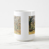 ポールセザンヌ|の木および家はJas de Boに近づきます コーヒーマグカップ (中央)