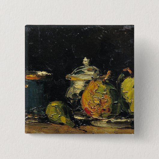 ポールセザンヌ|の静物画、c.1865 缶バッジ (正面)